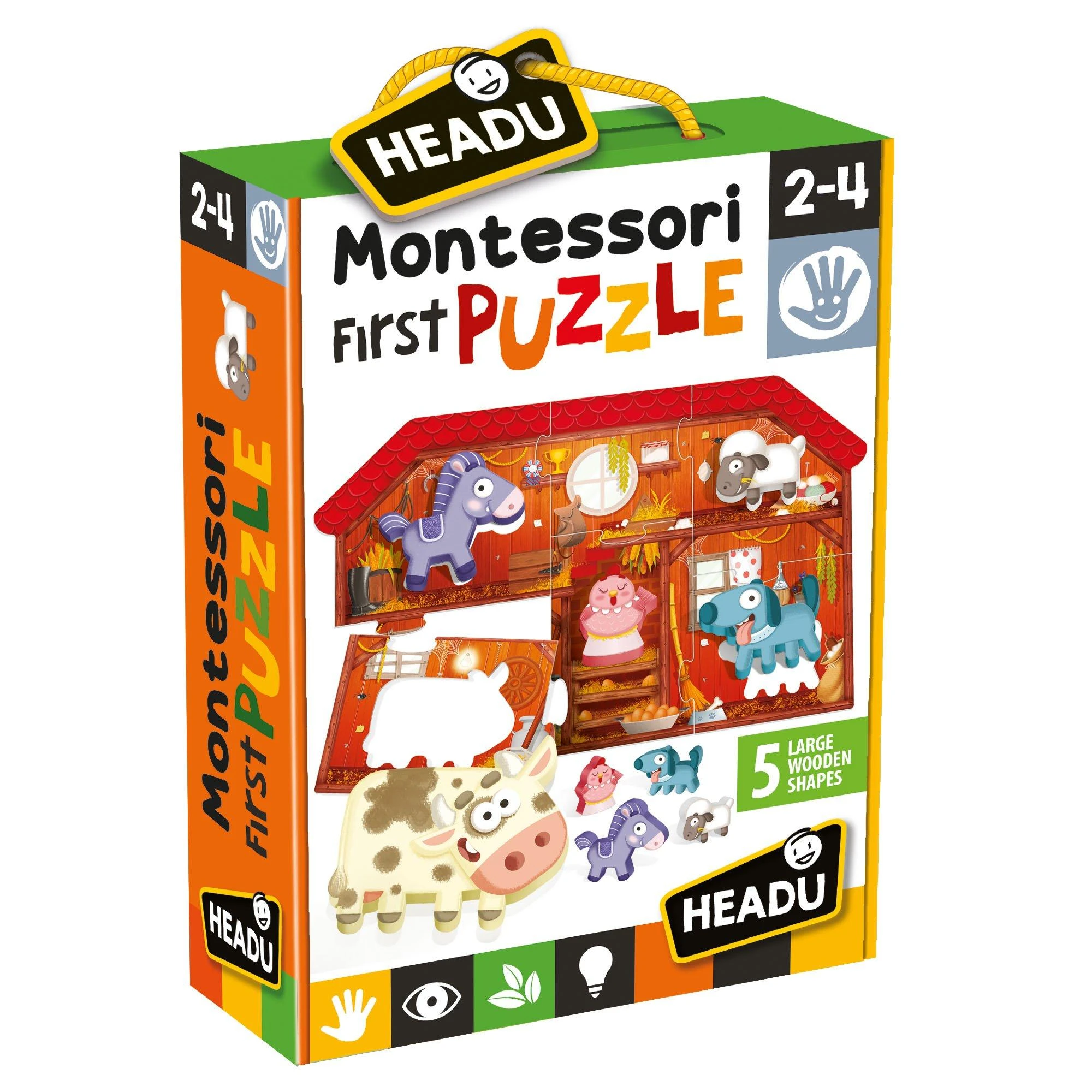 HEADU „Montessori“ pirmoji dėlionė „Ūkis“ aprašymas - Prekės nuotrauka