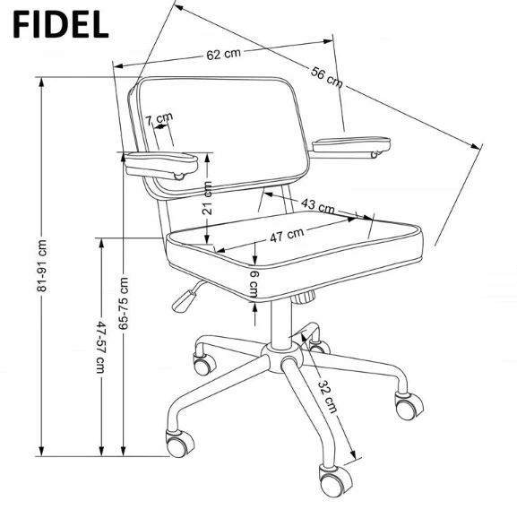 Halmar Darbo kėdė FIDEL