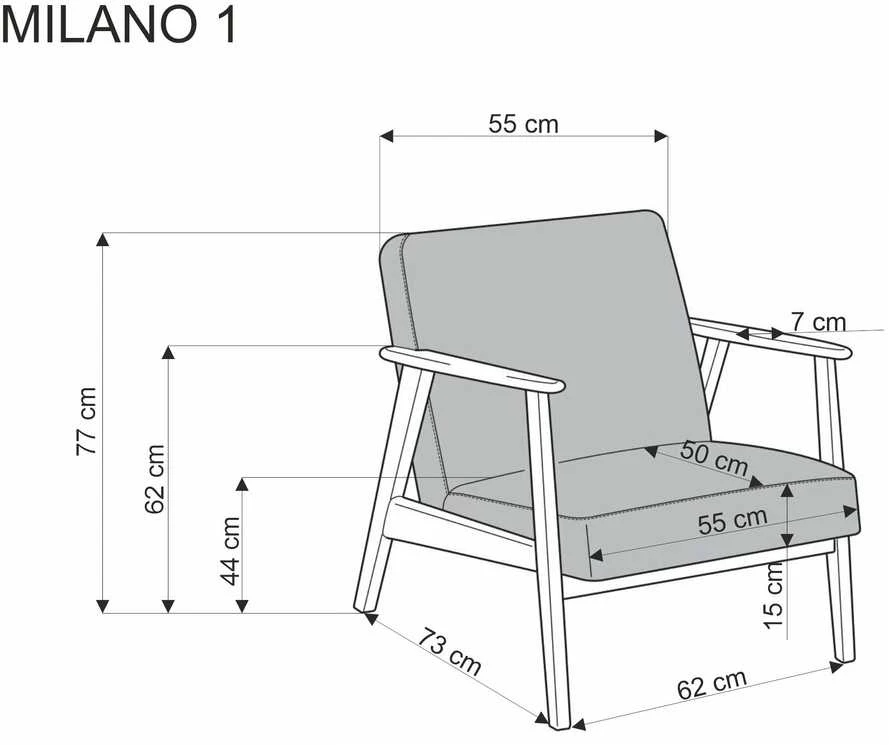 Halmar Fotelis MILANO 1S