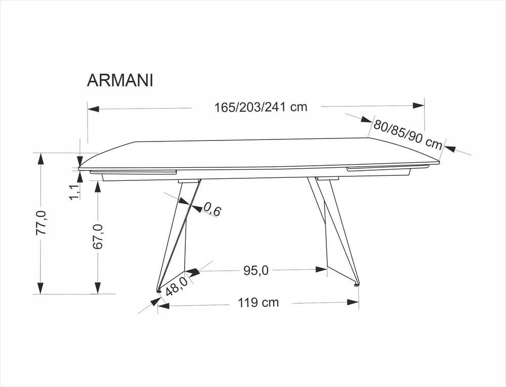 Halmar Išskleidžiamas stalas ARMANI