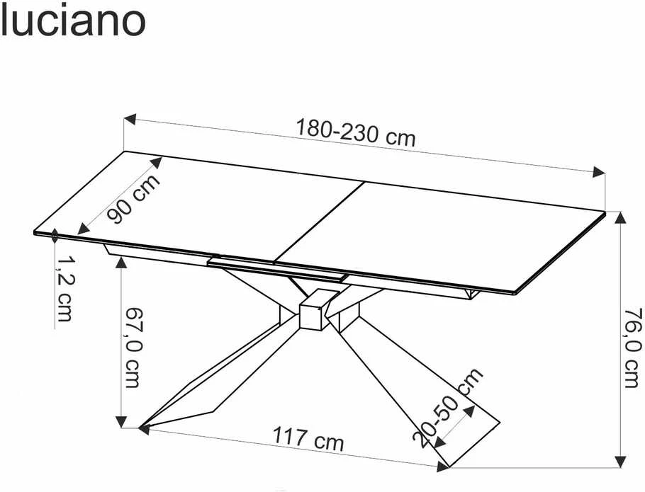 Halmar Išskleidžiamas stalas LUCIANO