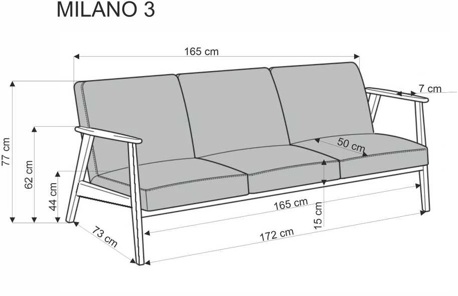 Halmar Sofa MILANO 3S