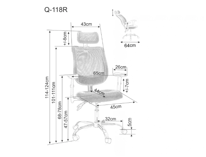 Signal Meble Darbo kėdė Q-118 R