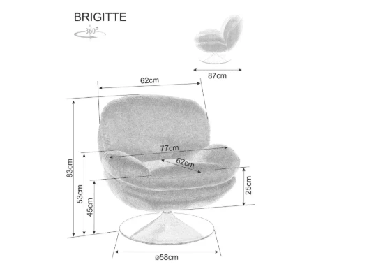 Signal Meble Fotelis BRIGITTE BREGO
