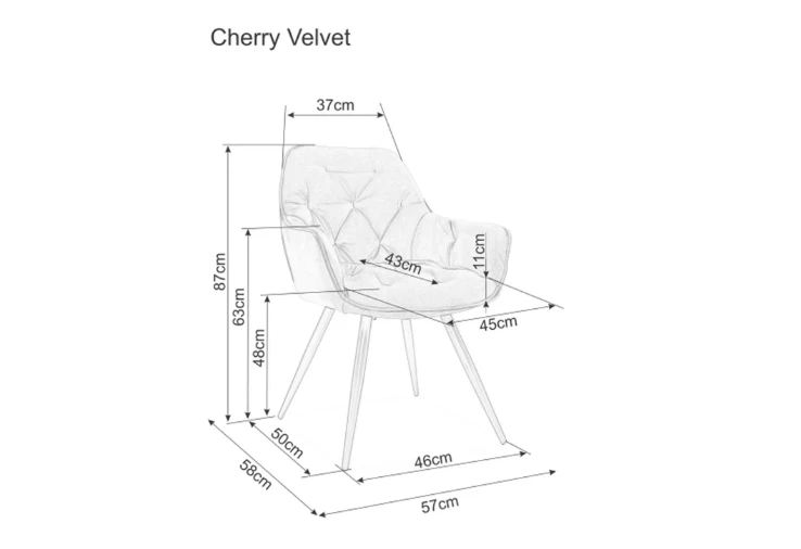 Signal Meble Kėdė CHERRY VELVET