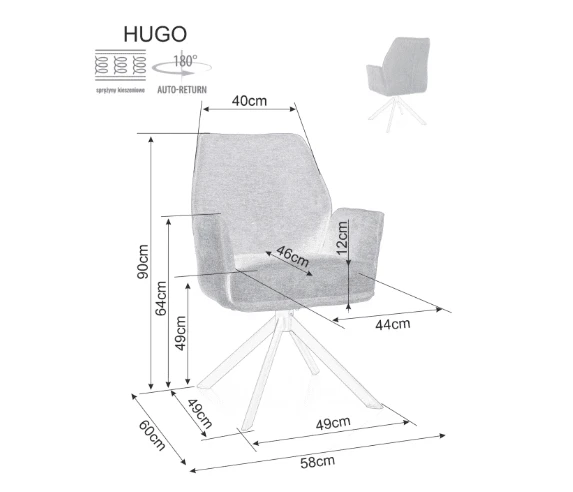 Signal Meble Kėdė HUGO BREGO