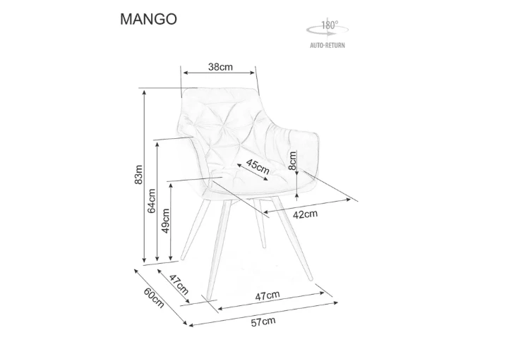 Signal Meble Kėdė MANGO VELVET