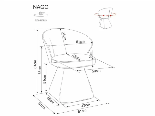Signal Meble Kėdė NAGO NOELLE