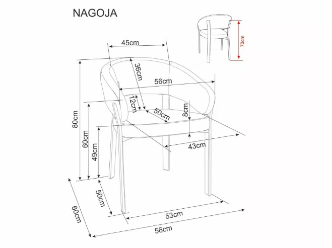 Signal Meble Kėdė NAGOJA D
