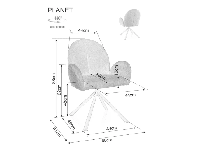 Signal Meble Kėdė PLANET RAVEN