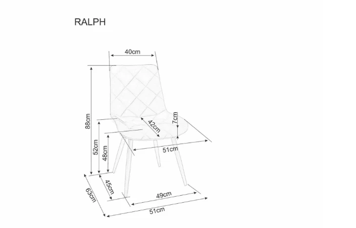 Signal Meble Kėdė RALPH VELVET