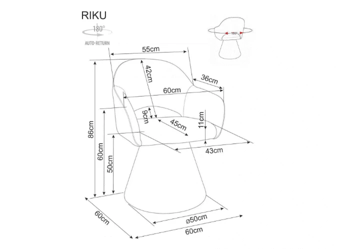 Signal Meble Kėdė RIKU NOELLE