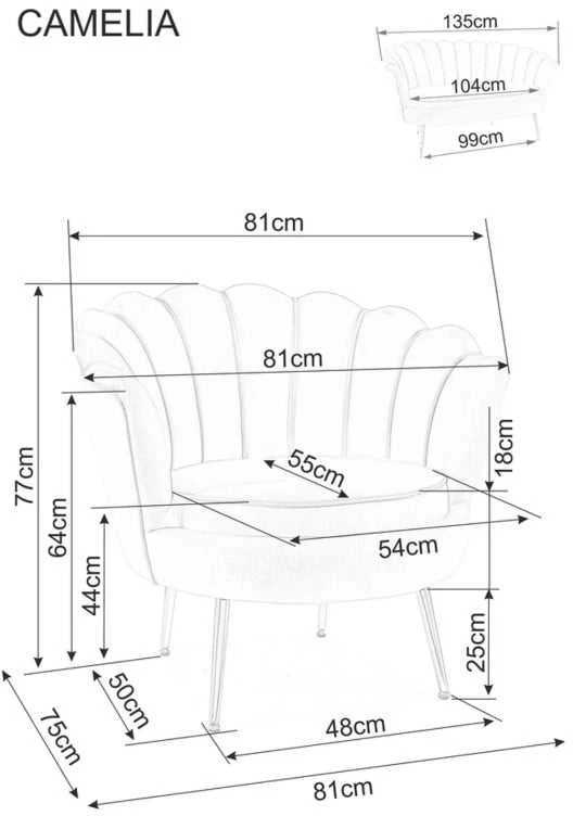 Signal Meble Sofa CAMELLIA 2 VELVET