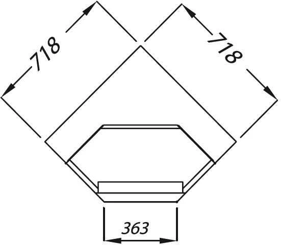 Taranko Meble Kampinė lentyna BARCELONA BA-14