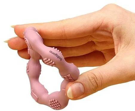 Baby Ono BabyOno kramtukas silikoninis žiedas rožinis 825/02
