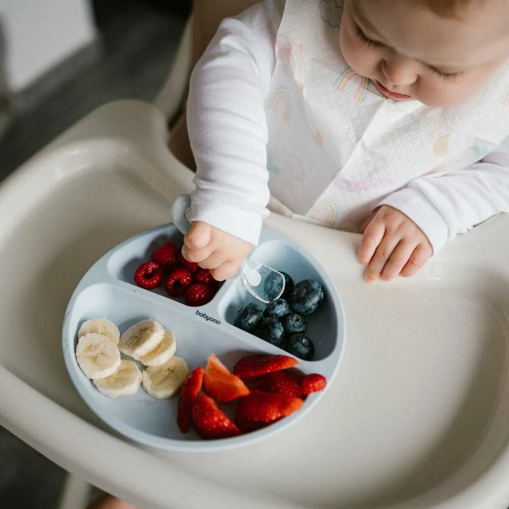 Baby Ono Babyono lėkštutė silikoninė neslystanti mėlyna 1482/01