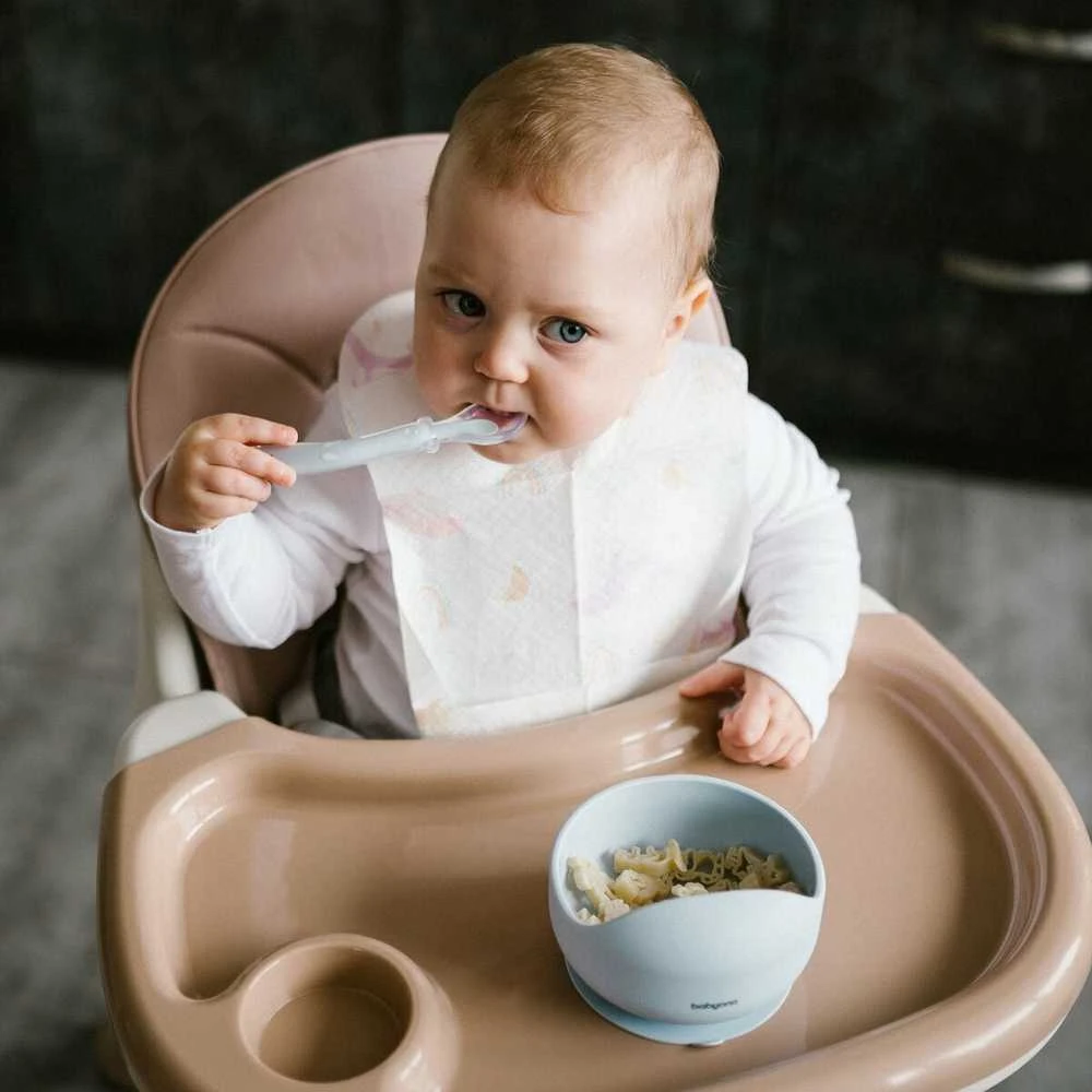 Baby Ono Babyono lėkštutė silikoninė neslystanti mėlyna 1481/01
