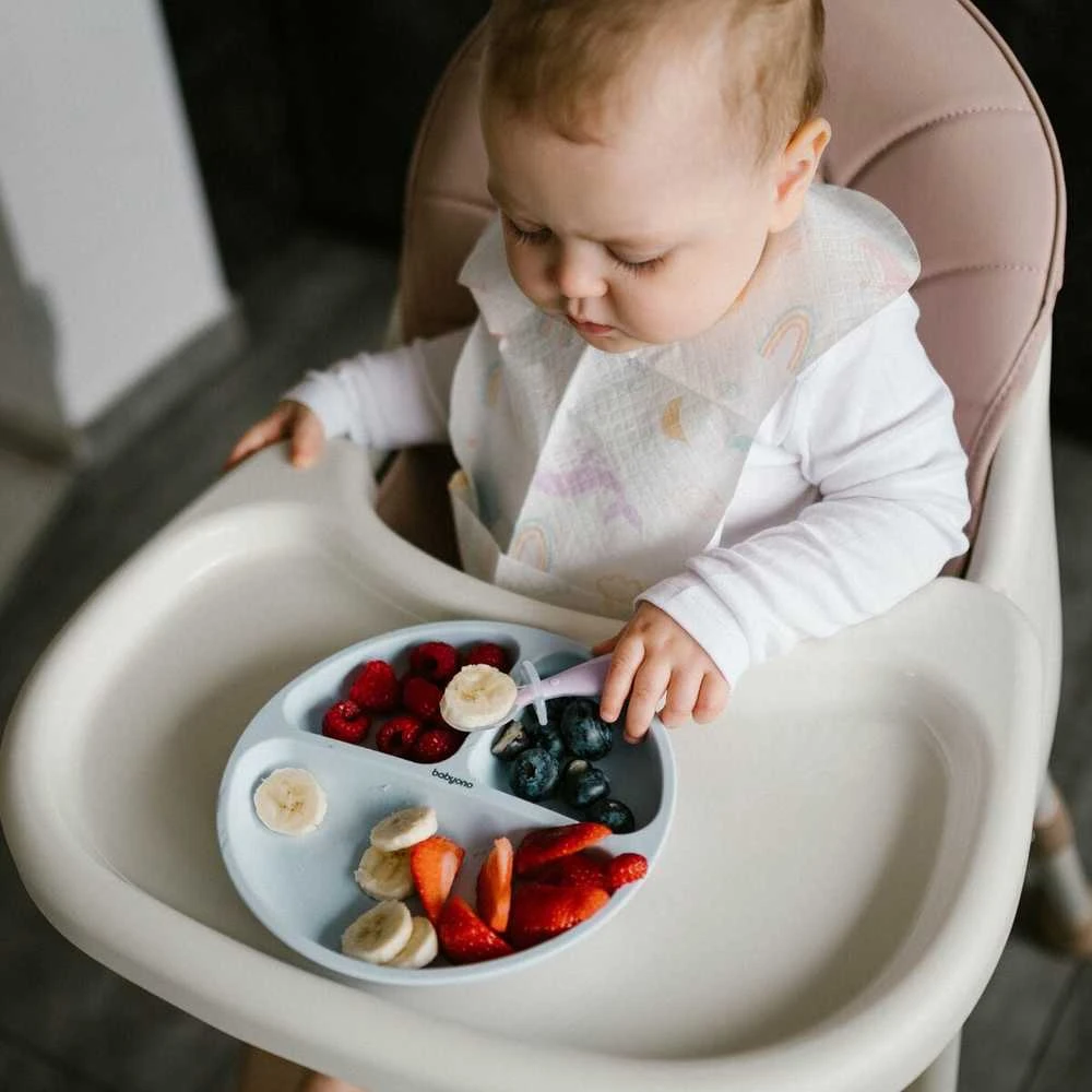 Baby Ono Babyono lėkštutė silikoninė neslystanti mėlyna 1482/01