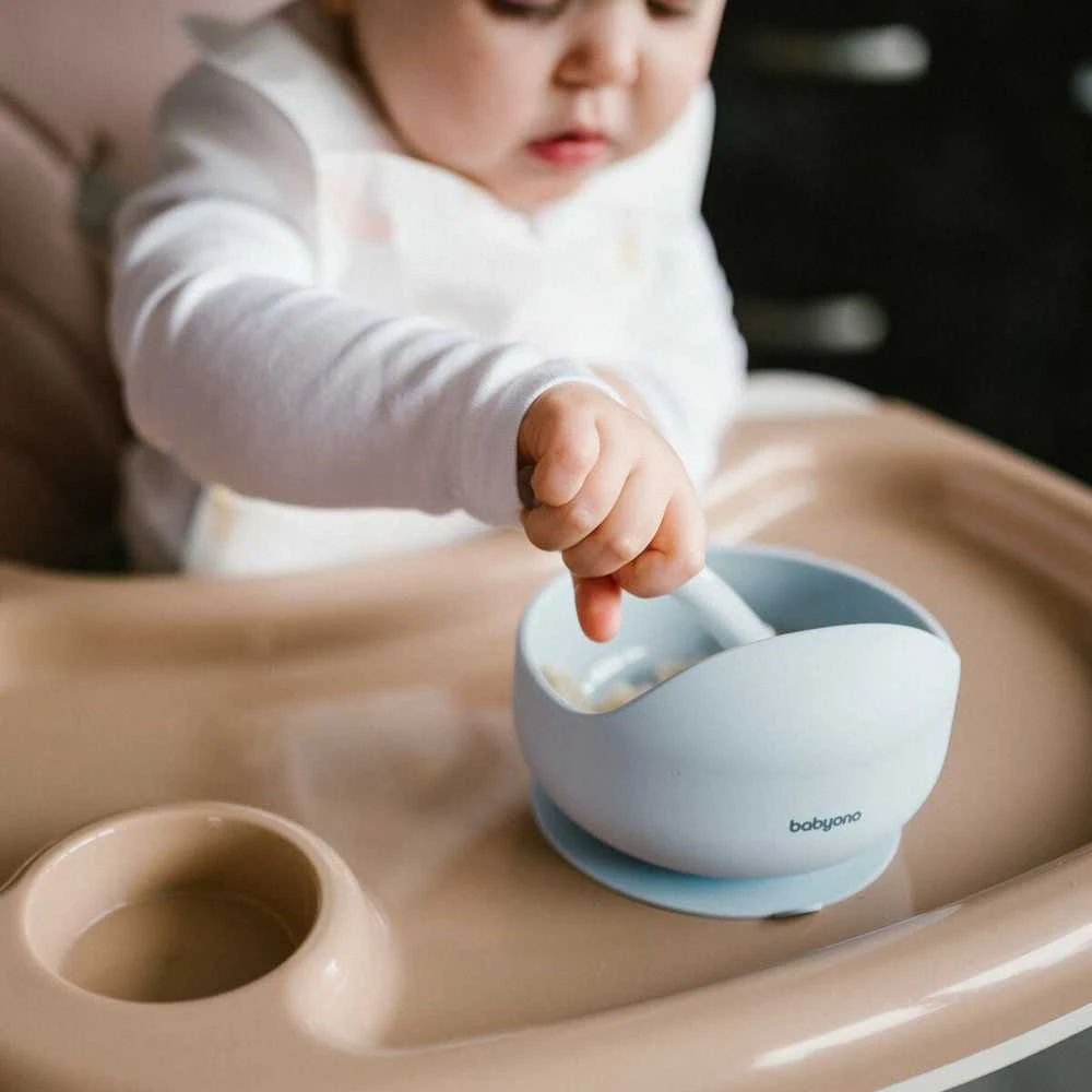 Baby Ono Babyono lėkštutė silikoninė neslystanti mėlyna 1481/01