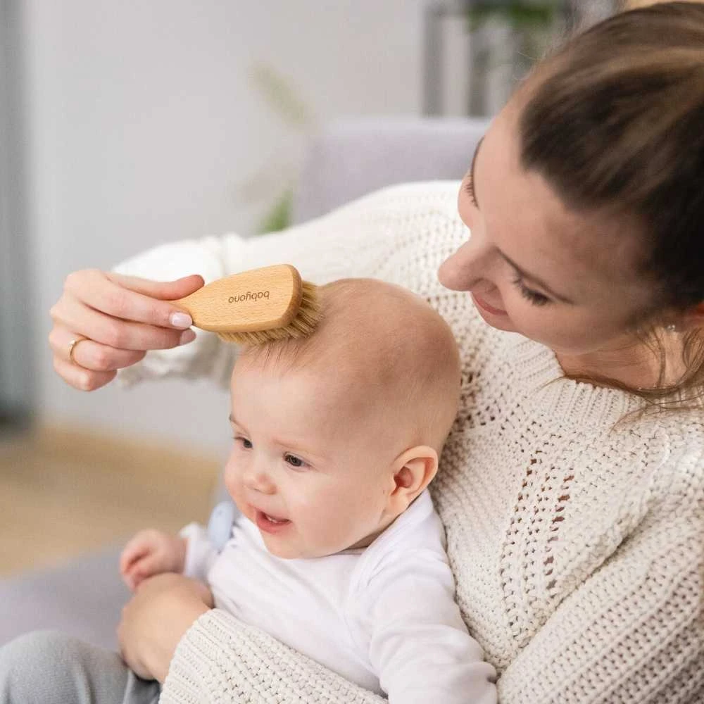 Baby Ono Babyono natūralių šerių šepetys vidutinio minkštumo 1655