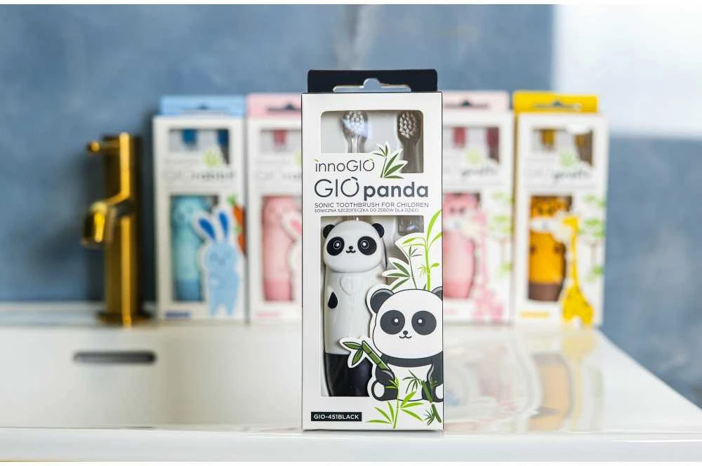InnoGiO elektrinis dantų šepetėlis panda juodas GIO-451