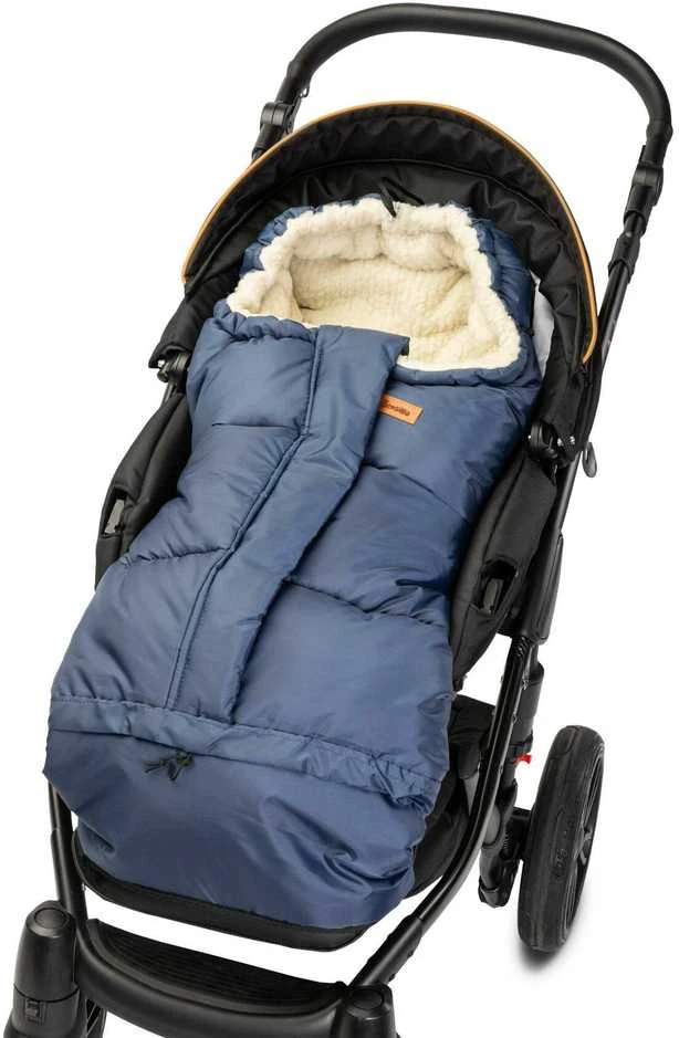 Sensillo vokelis vežimėliui, vilnonis, 3in1, 100-80×45, mėlynas, 8479