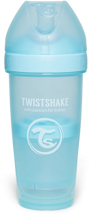 Mėlynas Twistshake 330ml buteliukas su dangteliu