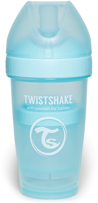 Mėlynas Twistshake 260ml buteliukas su dangteliu