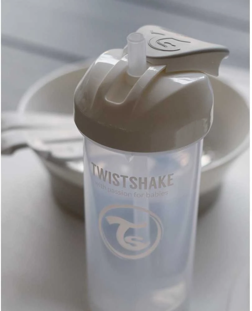 Twistshake gertuvė su šiaudeliu nuo 6mėn., 360 ml, baltas 78592