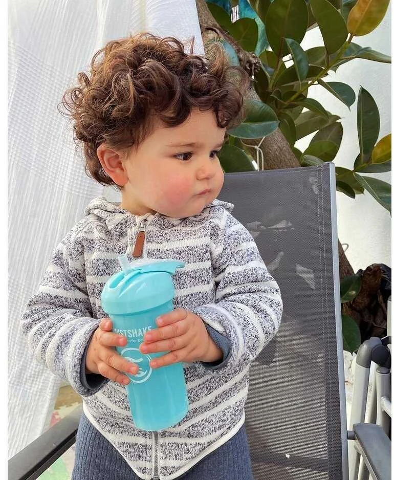 Twistshake gertuvė su šiaudeliu nuo 6mėn., 360 ml, mėlyna 78589