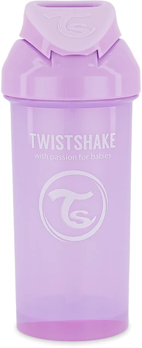 Twistshake gertuvė su šiaudeliu nuo 6mėn., 360 ml, violetinė 78591