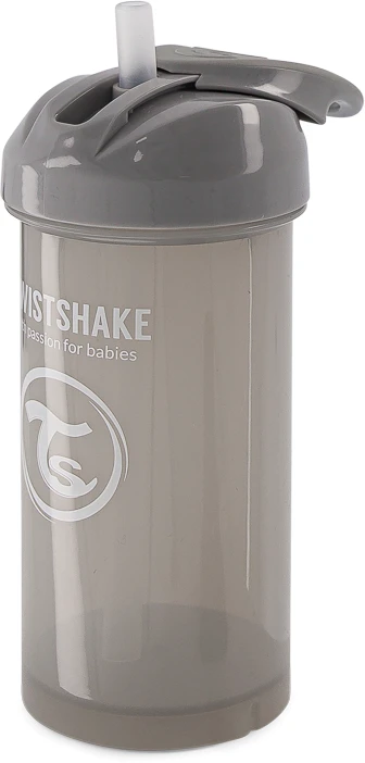 Pilka Twistshake gertuvė su šiaudeliu