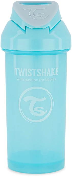 Twistshake gertuvė su šiaudeliu nuo 6mėn., 360 ml, mėlyna 78589