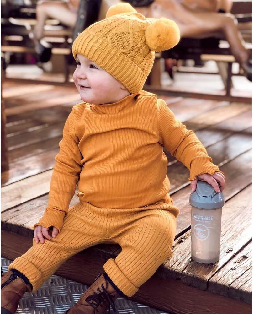 Twistshake gertuvė su šiaudeliu nuo 6mėn., 360 ml, pilka 78680