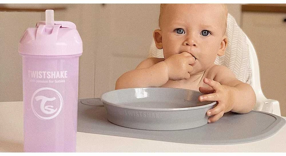 Twistshake gertuvė su šiaudeliu nuo 6mėn., 360 ml, violetinė 78591