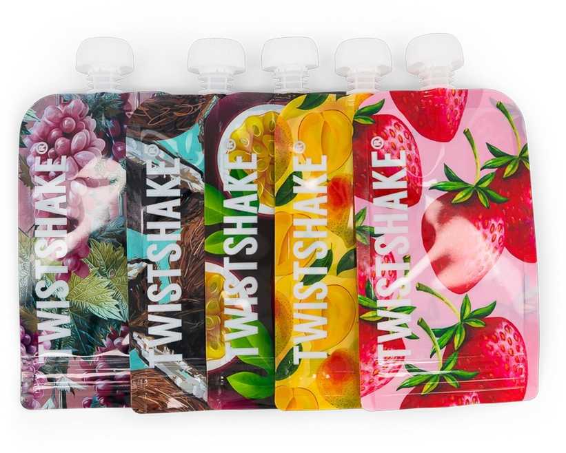 Twistshake daugkartiniai maišeliai maisteliui 5 vnt., 220ml, 78617