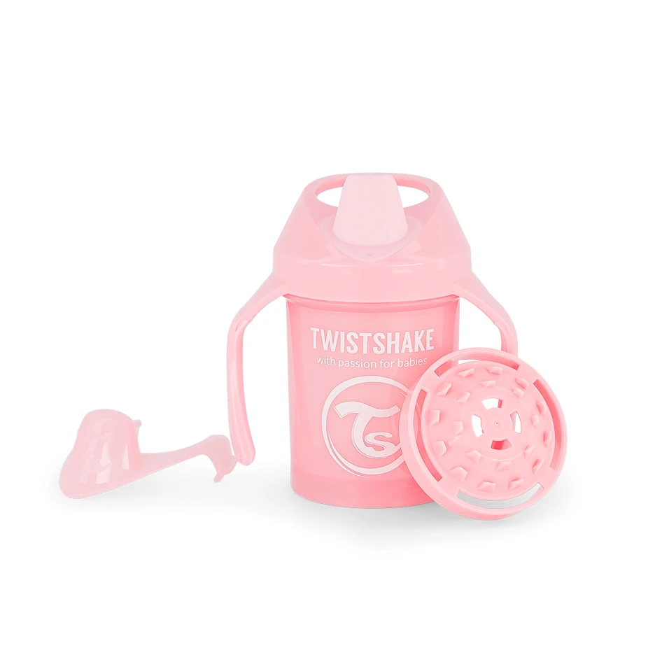 Rožinė Twistshake gertuvė su priedais