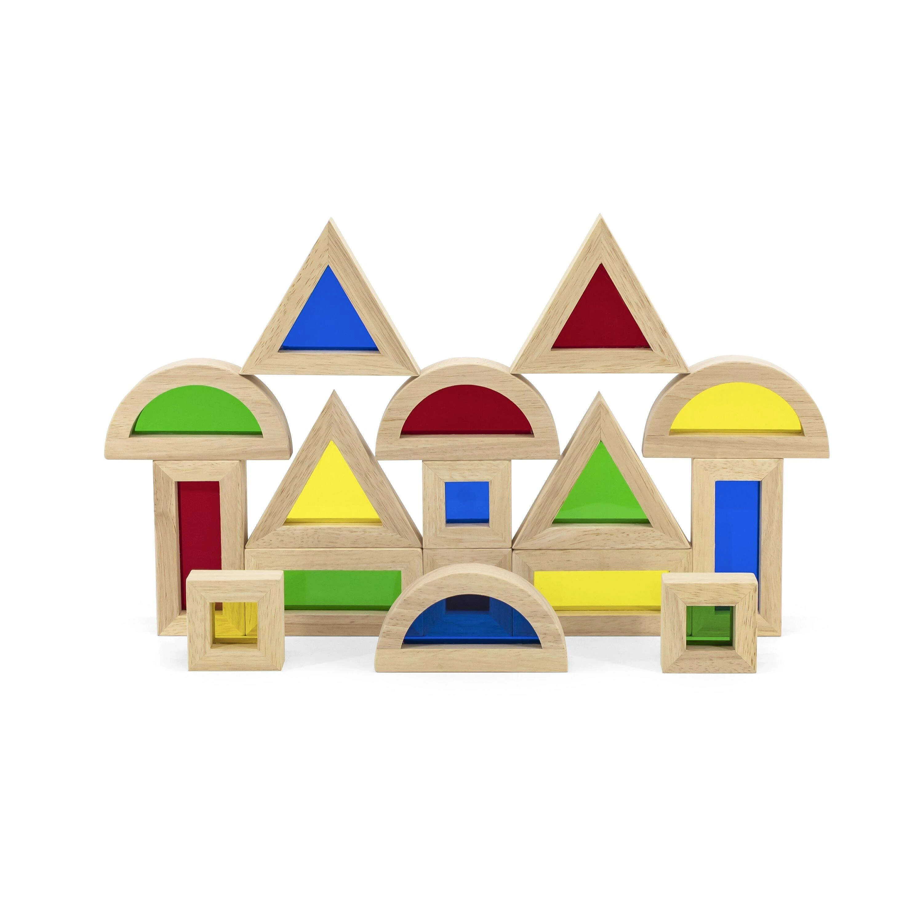 Viga Toys Viga mediniai kubeliai 16 vnt 18M+ 44565