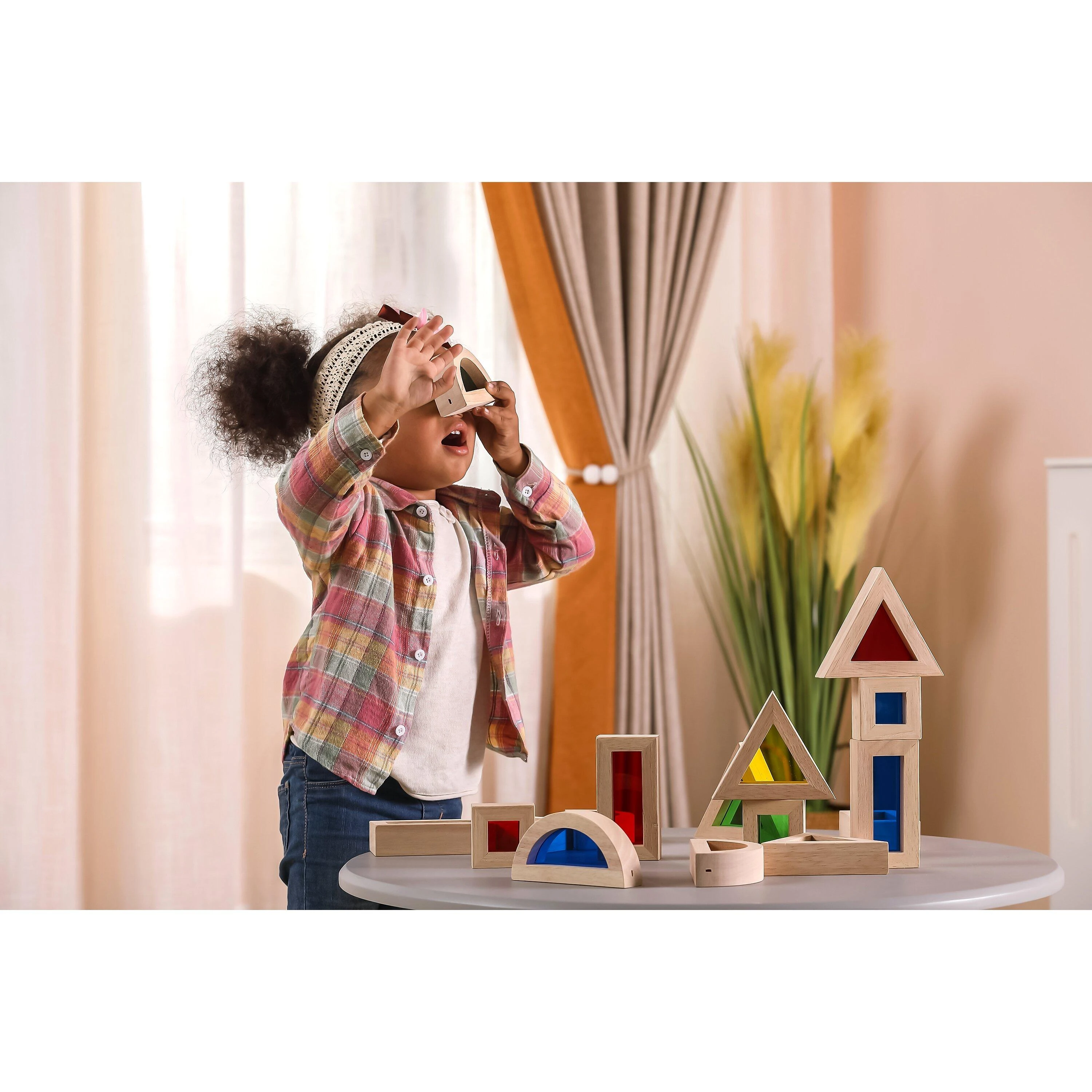 Viga Toys Viga mediniai kubeliai 16 vnt 18M+ 44565