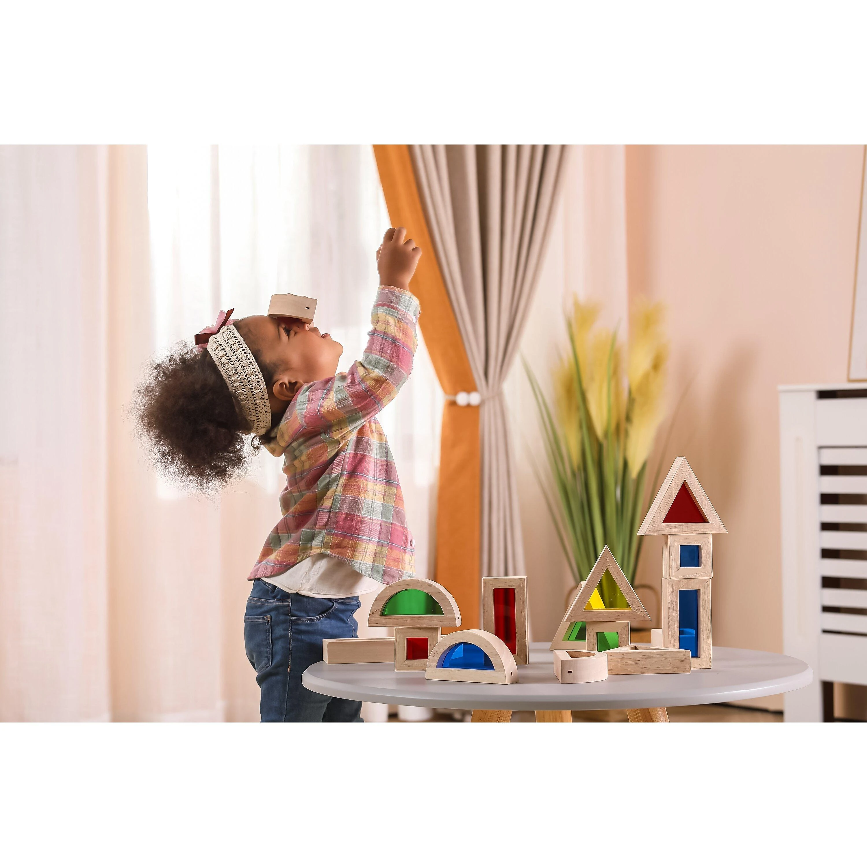 Viga Toys Viga mediniai kubeliai 16 vnt 18M+ 44565