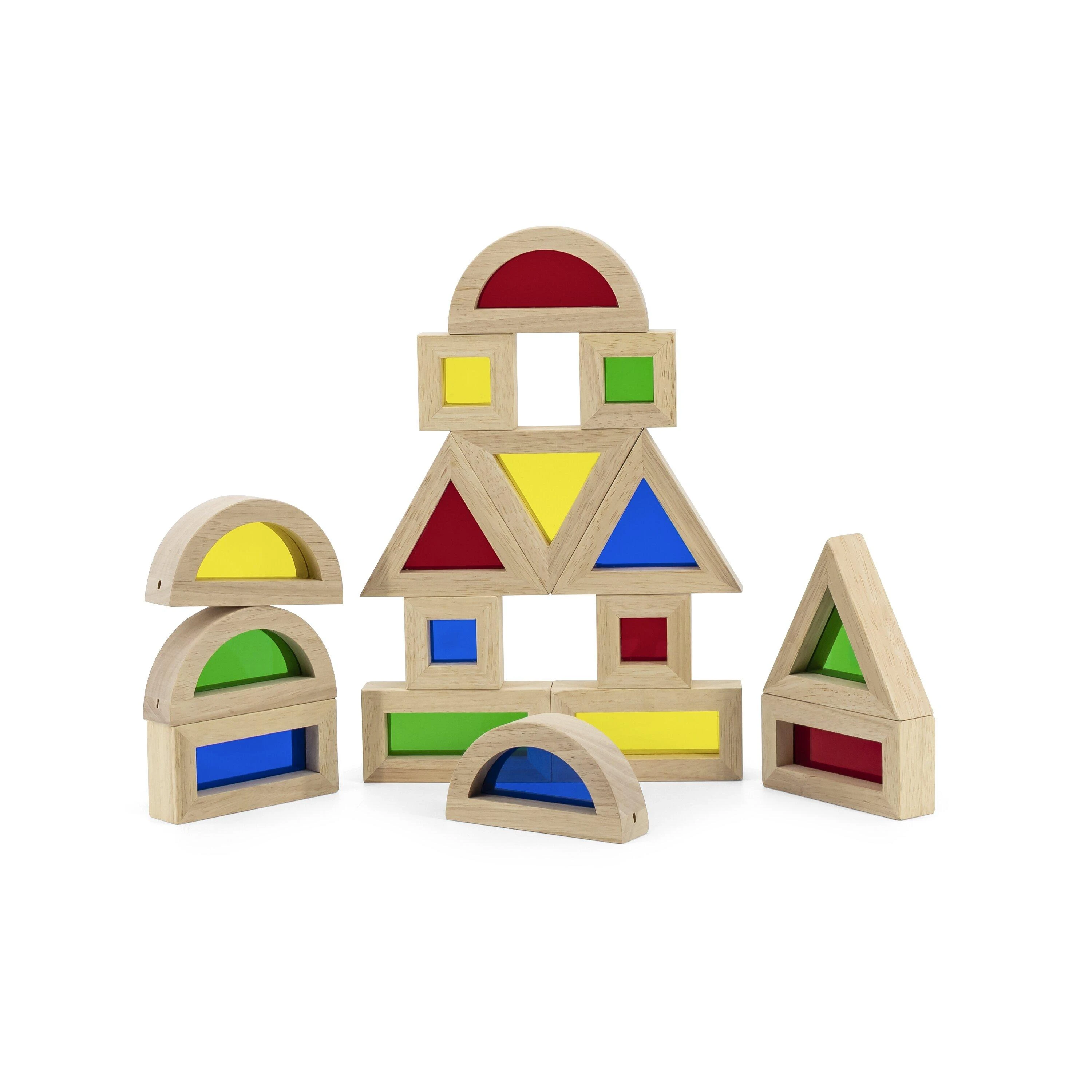 Viga Toys Viga mediniai kubeliai 16 vnt 18M+ 44565