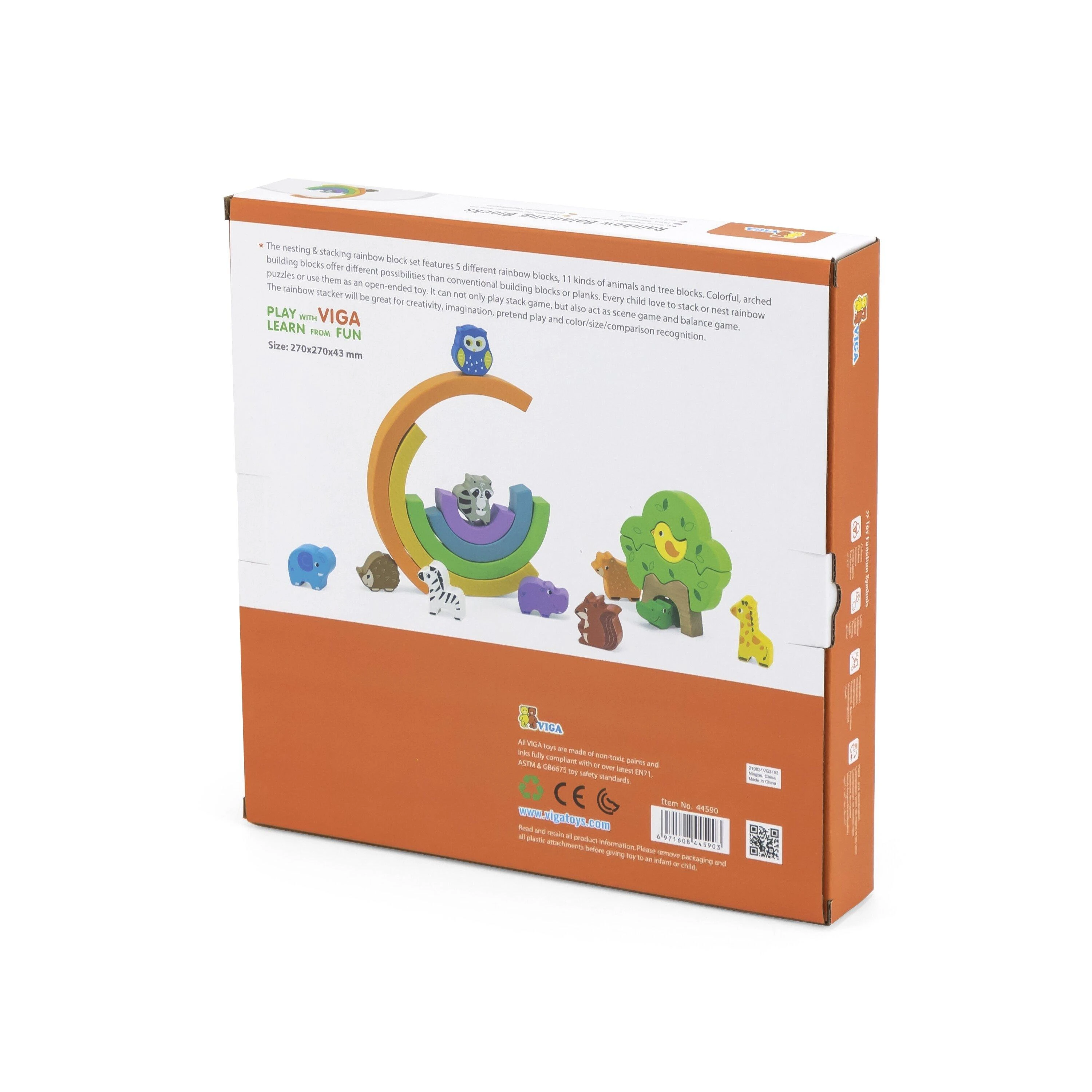 Viga Toys Viga medinis balansiniai kubeliai 18M+ 44590