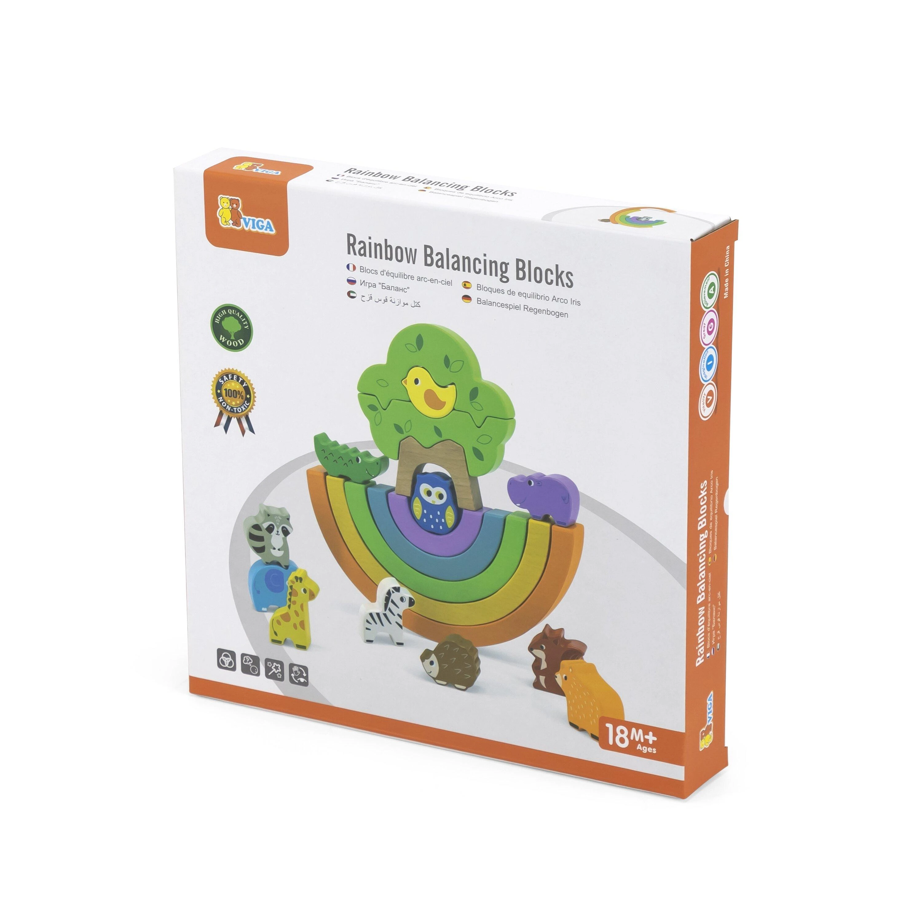 Viga Toys Viga medinis balansiniai kubeliai 18M+ 44590