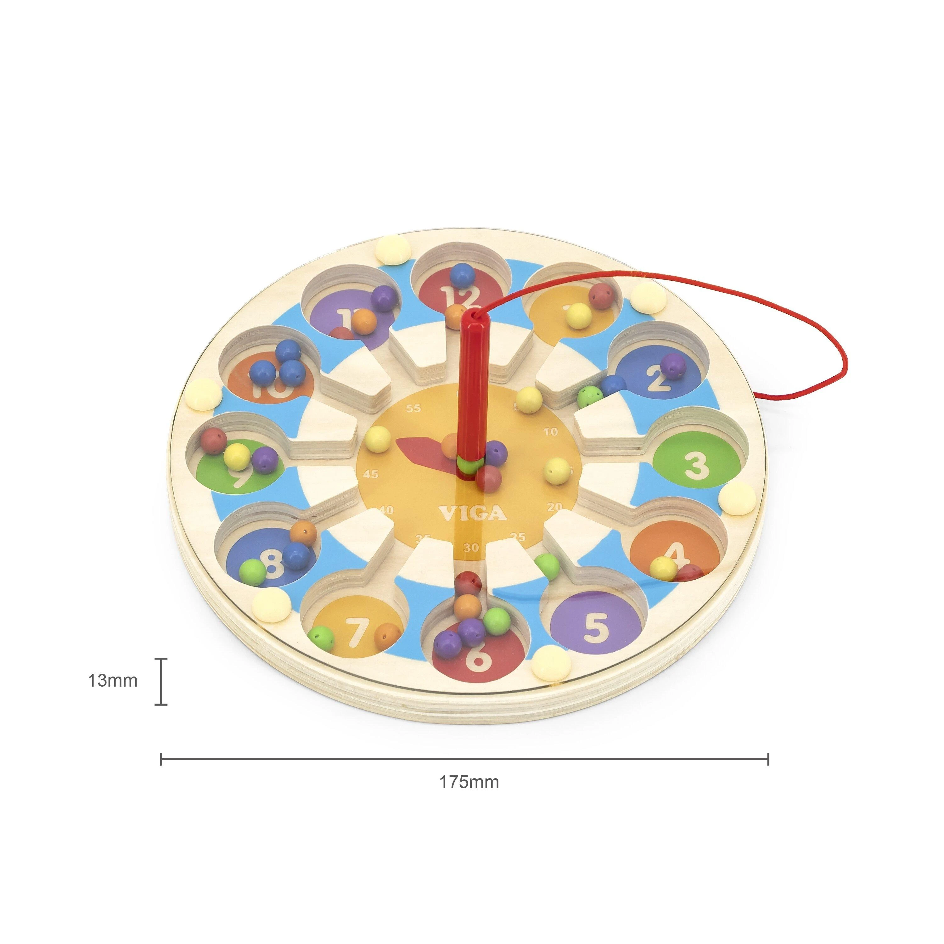 Viga medinis magnetinis žaidimas laikrodis labirintas 18M+ 44560