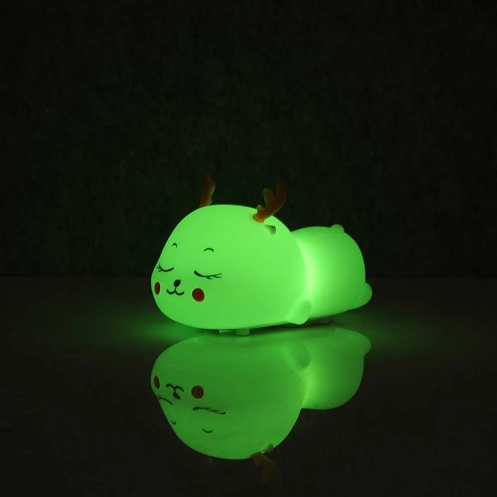 Pakraunamas naktinis LED Briedžiukas - šviestuvas