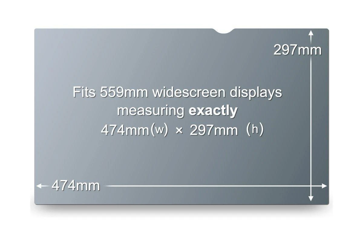 3M PF22.0W Privacy Filter for LCD Monitorius 22.0" Juodas, 47.4 x 29.7 mm