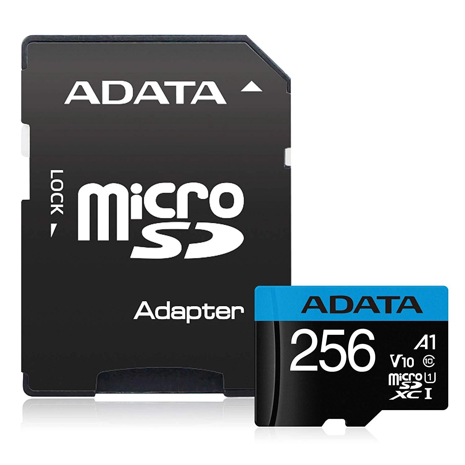 ADATA 256GB Premier Micro SDHC, R/W iki 100/25 MB/s, su adapteriu