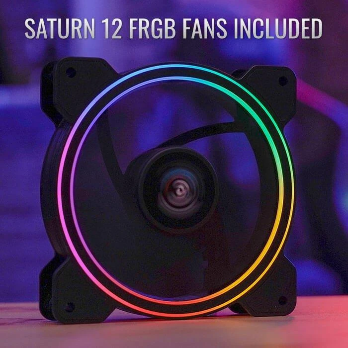 Aerocool Menace Saturn FRGB „Midi Tower“ Juoda