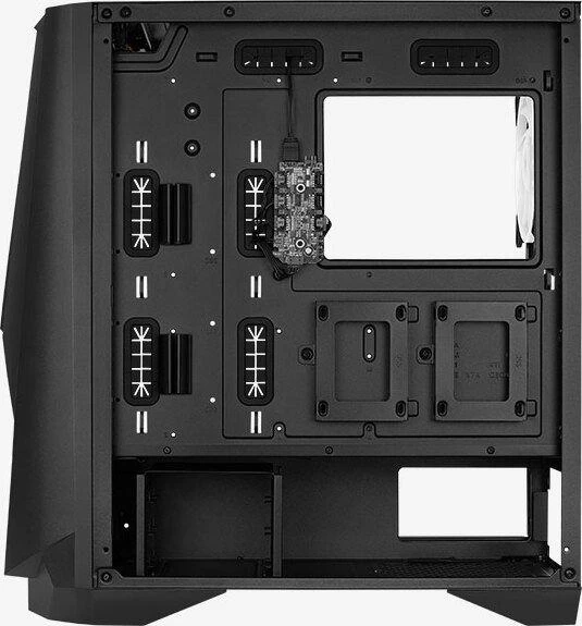 AEROCOOL PGS VISOR-G-BK-v1 ARGB Juodas Mid Tower PC dėklas