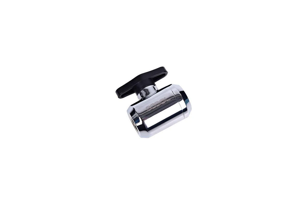 Alphacool Eiszapfen 2 krypčių rutulinis vožtuvas G1/4" chromas